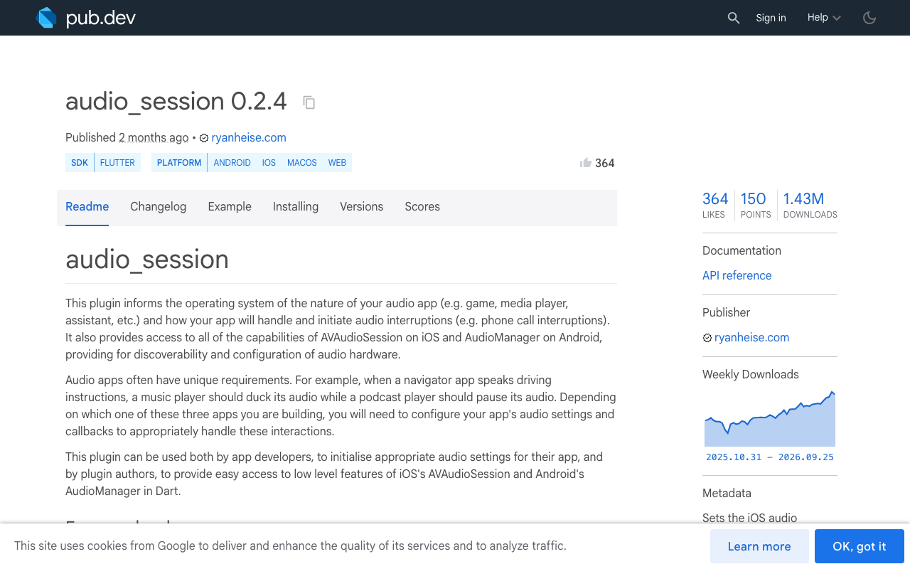 The audio_session package on pub.dev, which wraps AVAudioSession and Android audio focus for Flutter voice calls.